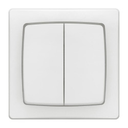 Double interrupteur va-et-vient saillie complet, LEGRAND Asl, blanc de marque LEGRAND, référence: B9129500