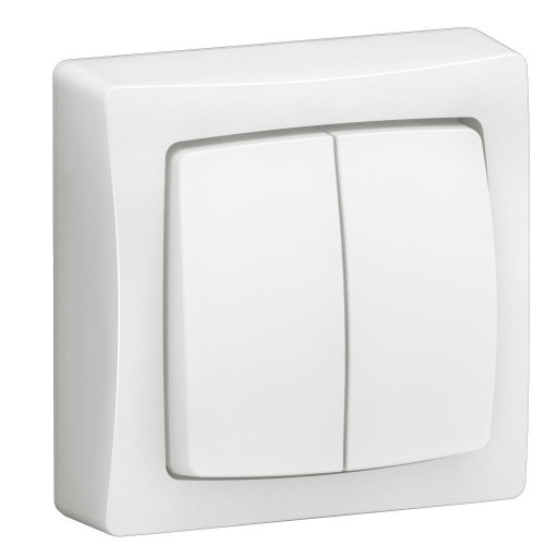 Double interrupteur va-et-vient saillie complet, LEGRAND Asl, blanc - LEGRAND
