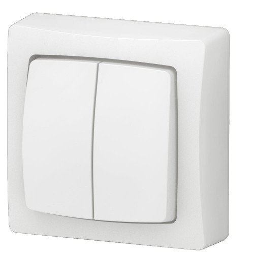 Double interrupteur va-et-vient saillie complet, LEGRAND Asl, blanc - LEGRAND