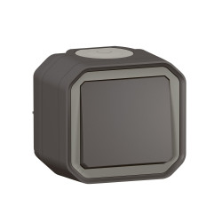 Interrupteur va-et-vient étanche prêt à poser, LEGRAND Plexo, anthracite de marque LEGRAND, référence: B9130700