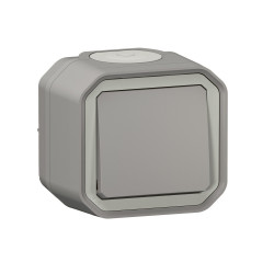 Poussoir étanche prêt à poser, LEGRAND Plexo, gris de marque LEGRAND, référence: B9131000