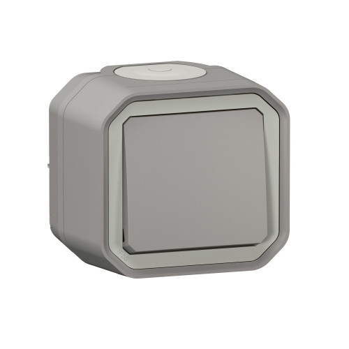 Poussoir étanche prêt à poser, LEGRAND Plexo, gris - LEGRAND