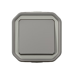 Poussoir étanche prêt à poser, LEGRAND Plexo, gris - LEGRAND