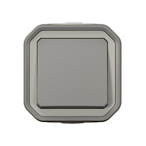 Poussoir étanche prêt à poser, LEGRAND Plexo, gris - LEGRAND