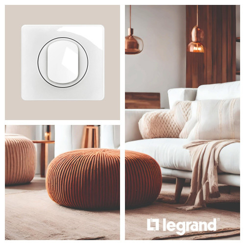 Plaque 1p celiane blanc - LEGRAND