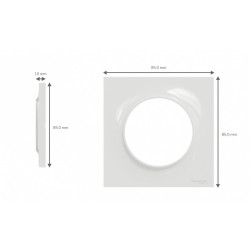 Plaque simple Odace Styl, SCHNEIDER ELECTRIC, blanc - SCHNEIDER ELECTRIC