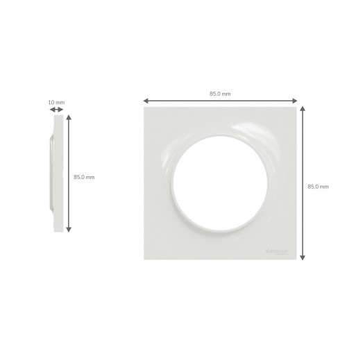 Plaque simple Odace Styl, SCHNEIDER ELECTRIC, blanc - SCHNEIDER ELECTRIC