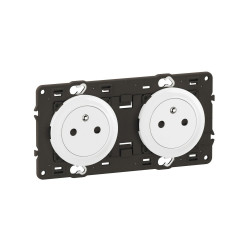 Bloc 2p affleur compo celiane blanc - LEGRAND