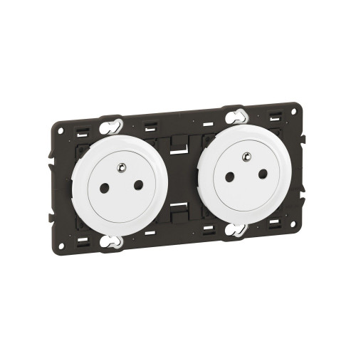 Bloc 2p affleur compo celiane blanc - LEGRAND