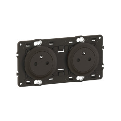 Bloc 2p affleur compo celiane noir - LEGRAND