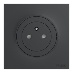 Lot de 5 prises affleurantes complètes Odace, SCHNEIDER ELECTRIC, anthracite - SCHNEIDER ELECTRIC