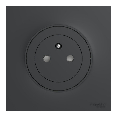 Lot de 5 prises affleurantes complètes Odace, SCHNEIDER ELECTRIC, anthracite - SCHNEIDER ELECTRIC