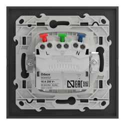 Lot de 5 prises affleurantes complètes Odace, SCHNEIDER ELECTRIC, anthracite - SCHNEIDER ELECTRIC