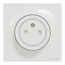 Lot de 5 prises affleurantes complètes Odace, SCHNEIDER ELECTRIC, blanc - SCHNEIDER ELECTRIC