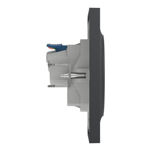 Prise avec terre affleurante complète Odace, SCHNEIDER ELECTRIC, anthracite - SCHNEIDER ELECTRIC