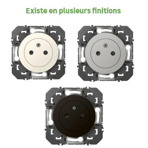 Prise avec terre affleurante, à assembler Dooxie, LEGRAND, noir - LEGRAND