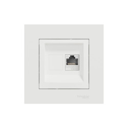 Prise rj45 complet Miluz, SCHNEIDER ELECTRIC, blanc - SCHNEIDER ELECTRIC