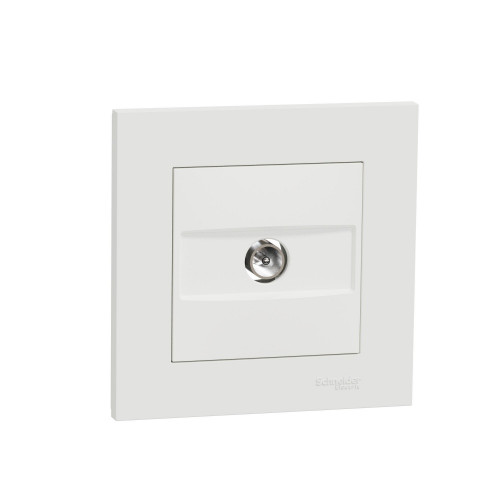 Prise tv complet Miluz, SCHNEIDER ELECTRIC, blanc - SCHNEIDER ELECTRIC