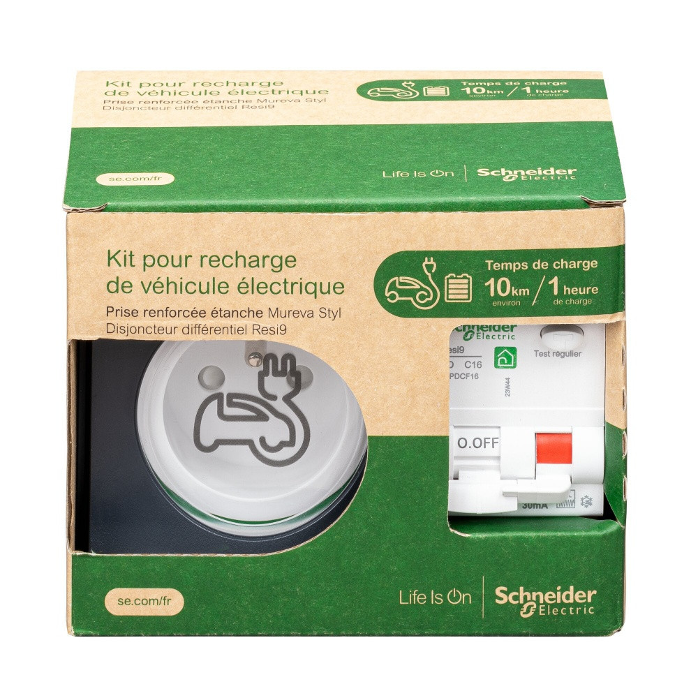 Kit Mureva Styl Protection + Prise courant 2 pôle+ renforcée VE IP55 IK08 Schneider Electric - vue 2