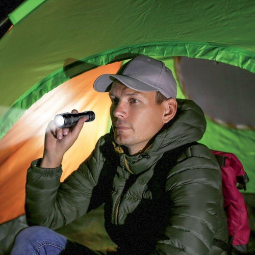 Lampe torche rechargeable ou a piles led 1000 lm noire Xanlite - Sans marque