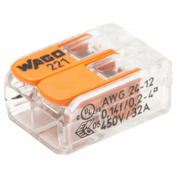 Lot de 10 bornes WAGO levier 2 fils 4mm² de marque WAGO, référence: B9134500