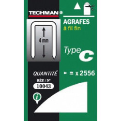 5000 agrafes type C 6 mm - TECHMAN