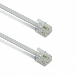 Câble téléphonique RJ11 mâle/mâle 5 mètres de marque Metronic, référence: B9136300