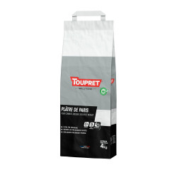 Plâtre de paris en poudre pour mur et plafond intérieur, TOUPRET, 4 kg - Toupret