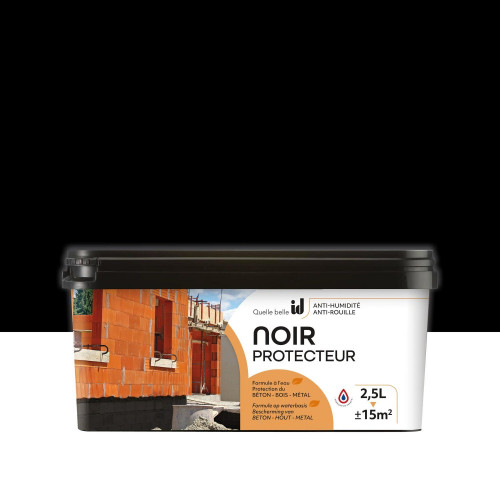 Revêtement d'étanchéité Noir Protecteur, LAKEONE, noir 2.5 litres - ID