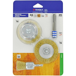 Brosses mixte perceuse pour bois TIVOLY, Diam.22/75 mm - TIVOLY