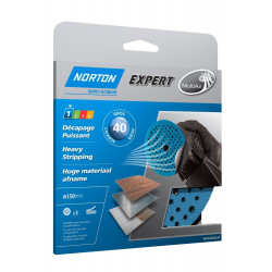 Lot De 5 Disques Abrasifs Multi Air Norton, 150 Mm, Grains 40 de marque NORTON, référence: B9155000