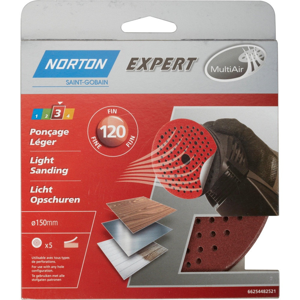 Lot De 10 Disques Abrasifs Norton Autocollants - Ø150 Mm Grain 40 - Neufs Sans Boîte