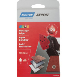 Lot De 5 Patins Abrasifs Norton, 102X152 Mm, Grains 120 de marque NORTON, référence: B9155400