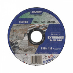 Disque à tronçonner tous matériaux NORTON 115x1,6 de marque NORTON, référence: B9155800