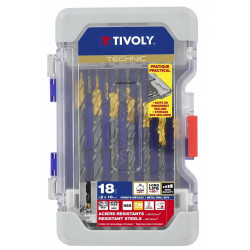 Lot de 18 forets à métal, TIVOLY, diam.2 à 10 mm de marque TIVOLY, référence: B9161500
