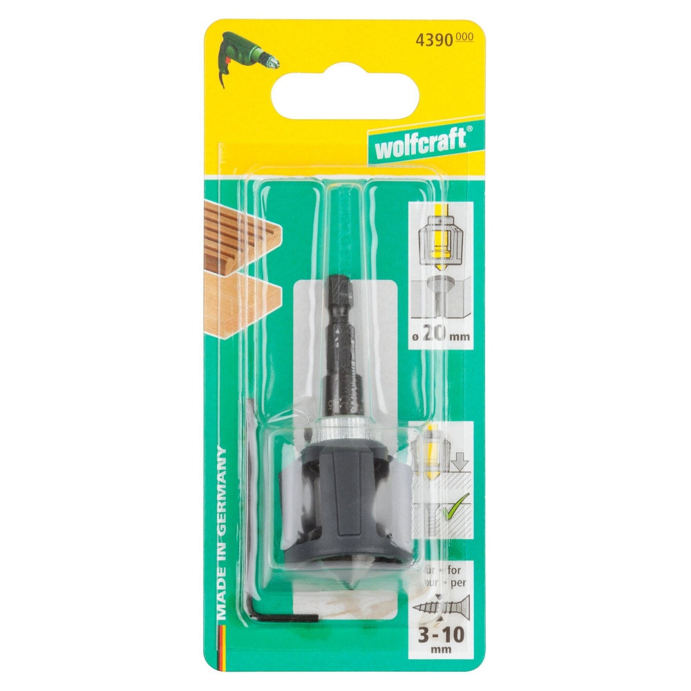 Wolfcraft Fraise tige hexagonale