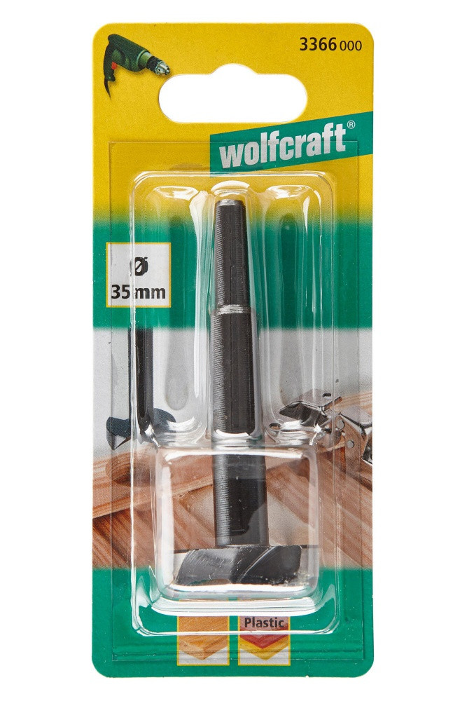 WOLFCRAFT 1 Fraise à bois dencastrement L90 Ø35 mm