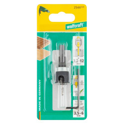 Foret fraise HSS 6 PANS diamètre 3.2 à 12 mm WOLFCRAFT de marque WOLFCRAFT, référence: B9162500