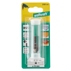 Fraise à encastrer HSS 3 tranchants WOLFCRAFT 2581, diamètre 16 mm de marque WOLFCRAFT, référence: B9162900