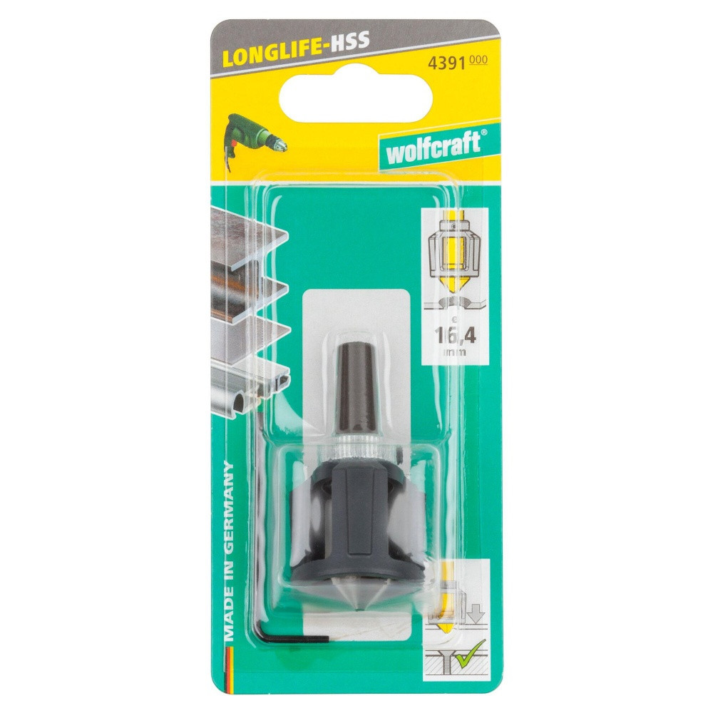 WOLFCRAFT Fraise à chanfreiner HSS Ø 16 4 mm