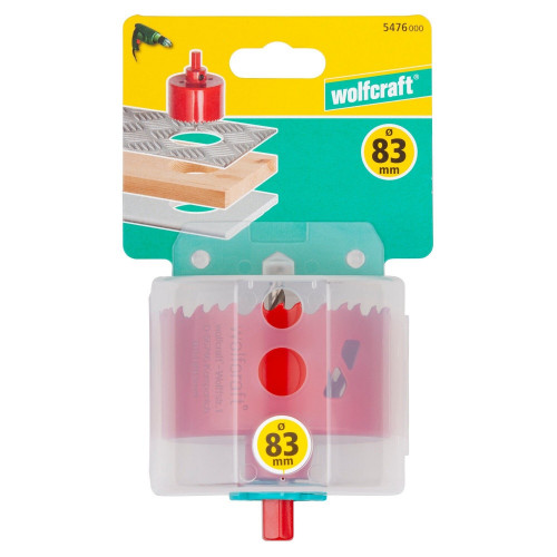 Scie cloche BIM bois / plastique / métal, WOLFCRAFT, diam. 83 mm - WOLFCRAFT