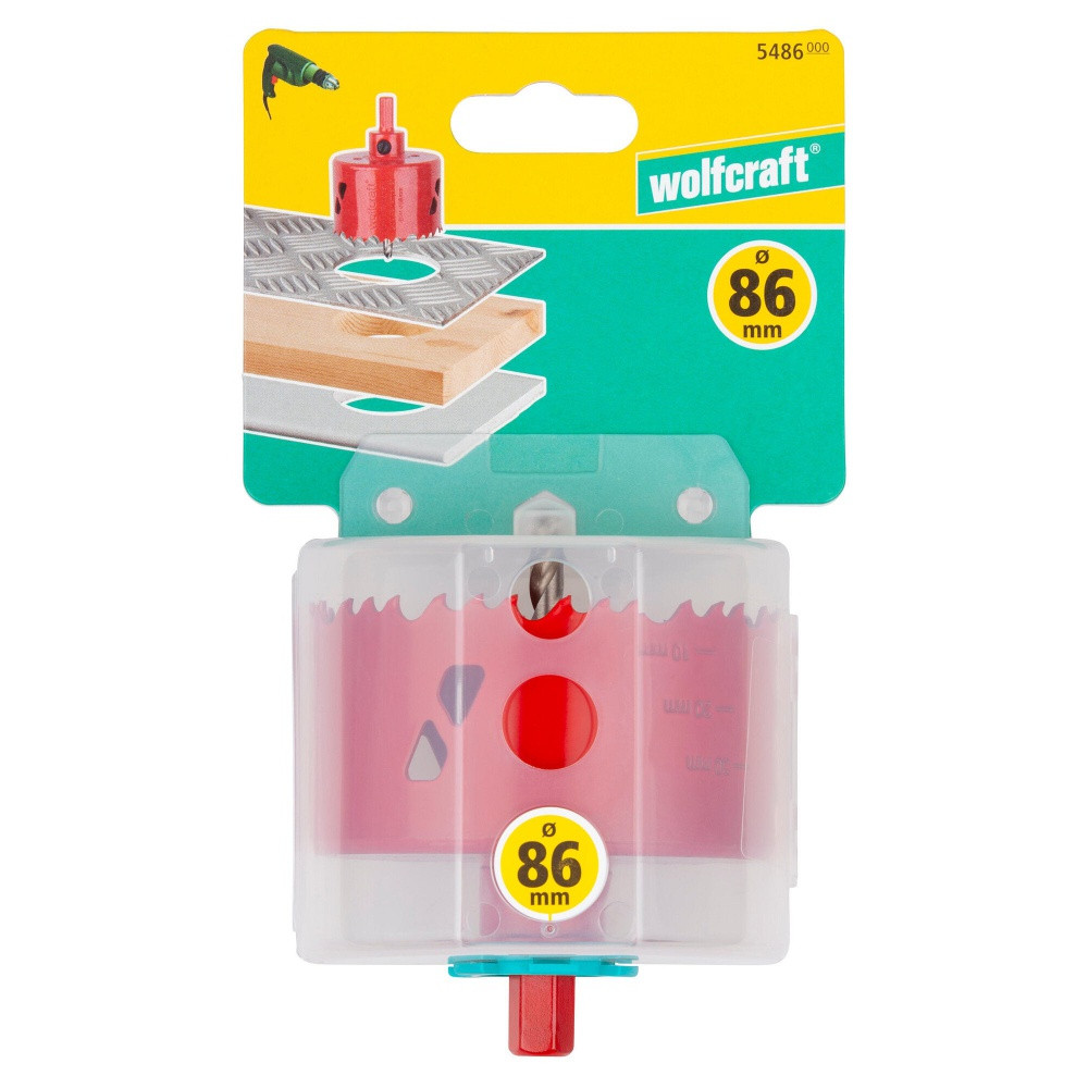 Scie Cloche Matériaux BiM WOLFCRAFT Diamètre 86 mm Profondeur de coupe 40 mm