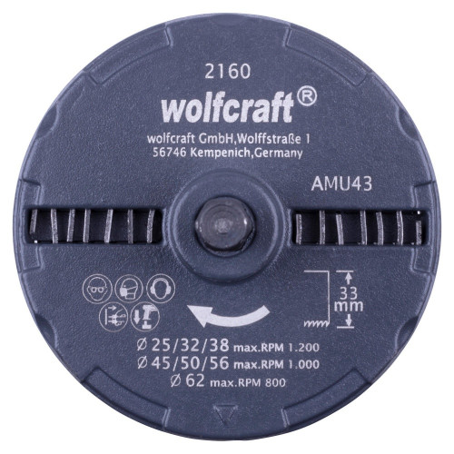 Scie cloche multi-lames bois/plastique/plâtre Wolfcraft diamètre 25,32,38,45,50,56,62 mm - WOLFCRAFT