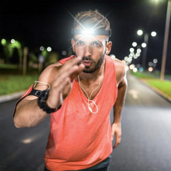 Lampe frontale rechargeable 170 lm 80 m mètres noire Xanlite - Sans marque