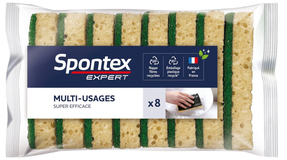 Spontex Tableau SPONTEX EXPERT Lot de 8 éponges Xl multisurface, SPONTEX EXPERT
