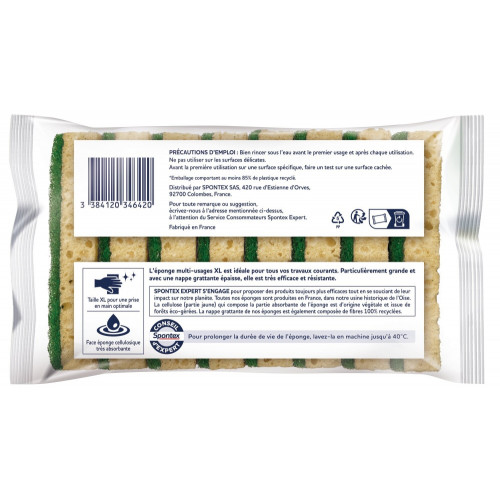 Lot de 8 éponges Xl multisurface, SPONTEX EXPERT - SPONTEX EXPERT