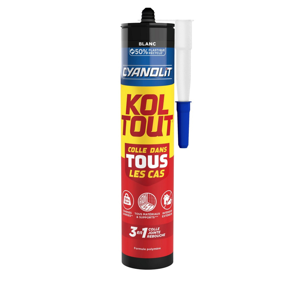 Colle de fixation et détanchéité CYANOLIT Cartouche 290 ml Polyvalente Résistant et flexible - vue 5