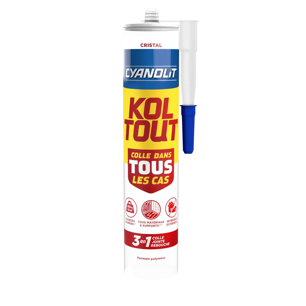 Colle de fixation et détanchéité CYANOLIT Cristal 290 ml Résistante et flexible - vue 3