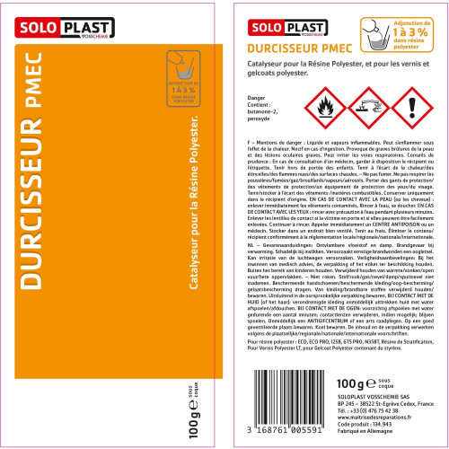 Durcisseur Transparent Pmec Soloplast, 100 G - SOLOPLAST