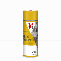 Bombe de peinture Multimaterio V33 blanc satine 400 ml de marque V33, référence: B9181800